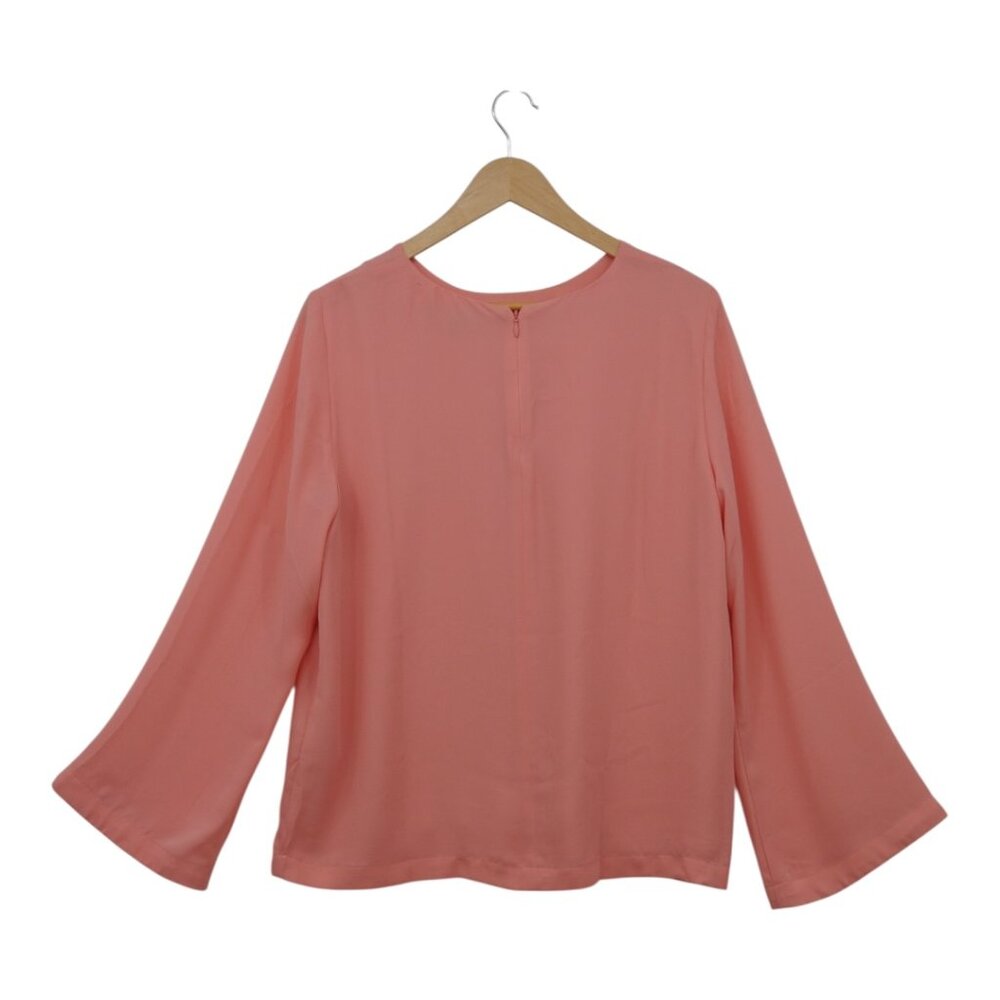 Banana Republic 🍑 Silky Peach Blouse M ✨Flawless‎ Condition✨ - Picture 8 of 8